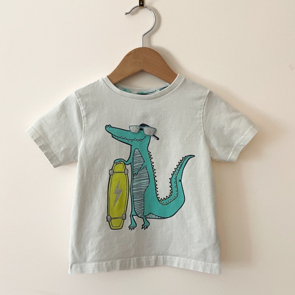 TOMMY BAHAMA VGUC Boys Skateboard Alligator Lift A Flap Sunglasses Shirt